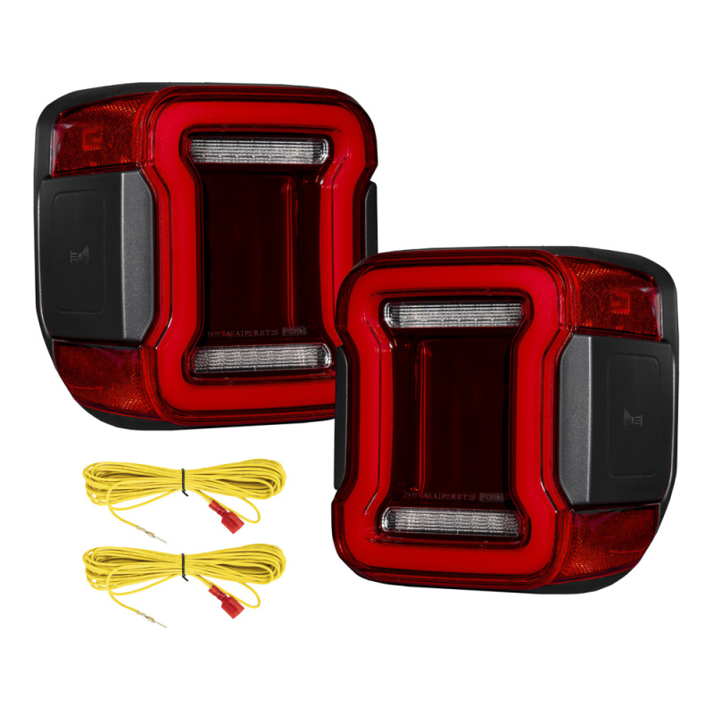 Jeep Gladiator Tail Lights - Rear - FORM Lighting - LED, Sequential Turn Signal, Unique Startup Sequence - Red - `20-`26